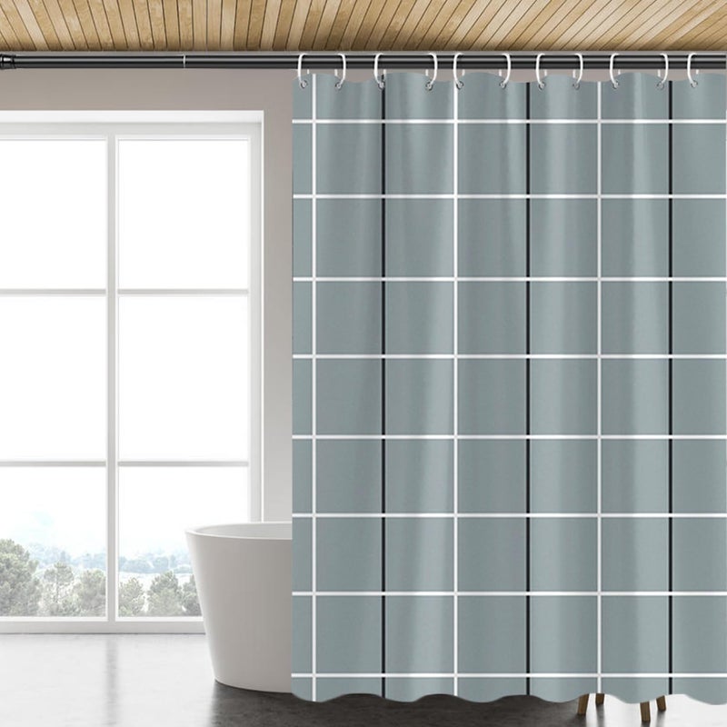 LLSCL Fabric Shower Curtain Liner with Magnets, Waterproof Hotel Quality, 72 x 72 Machine Washable - Image 1